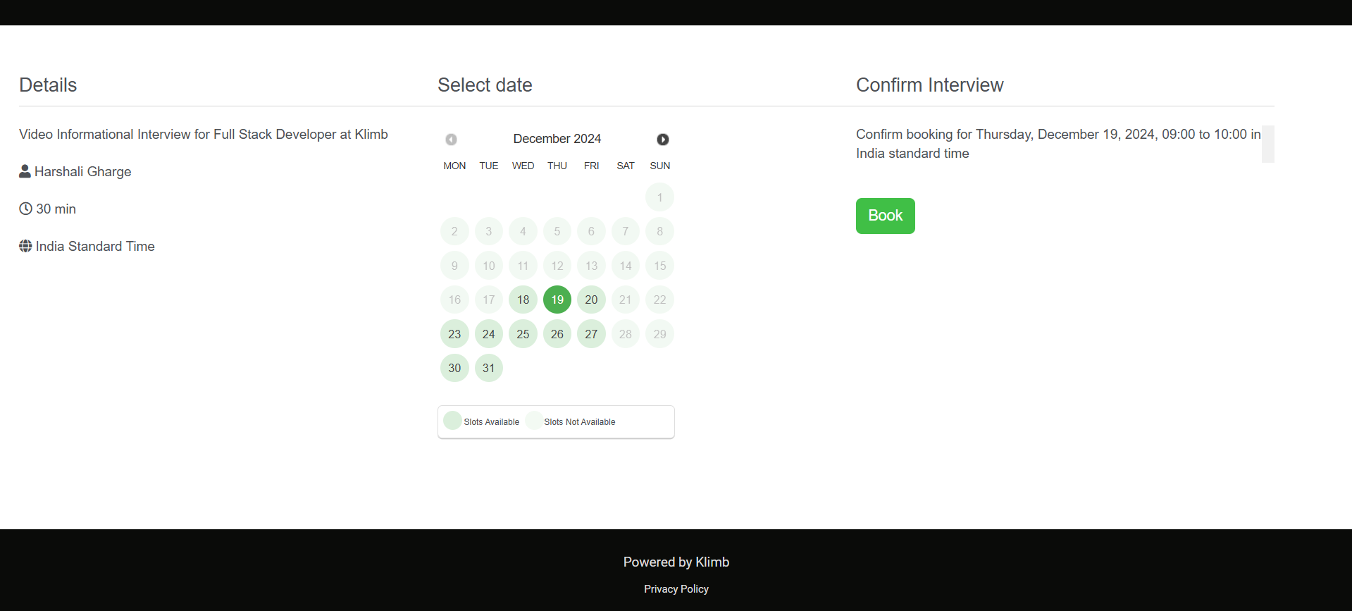 Interview Scheduling Automation
