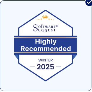 Klimb receiving the Highly Recommended award from SoftwareSuggest based on strong user reviews and customer satisfaction.