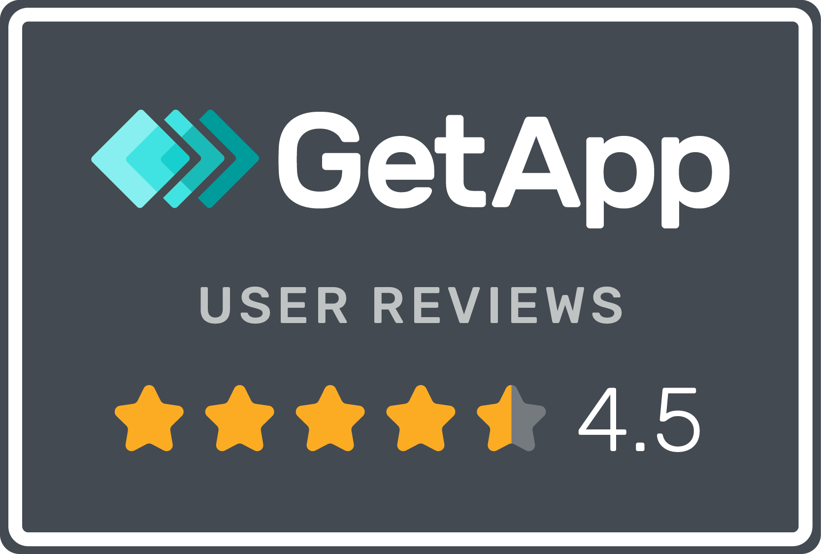 Klimb user rating of 4.5 out of 5 stars on GetApp based on customer reviews.